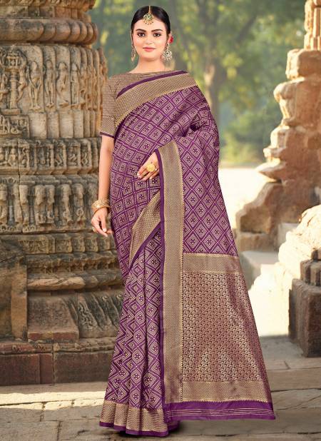 1009 Santraj Designer Festival Wear Saree Collection 1009-Purple